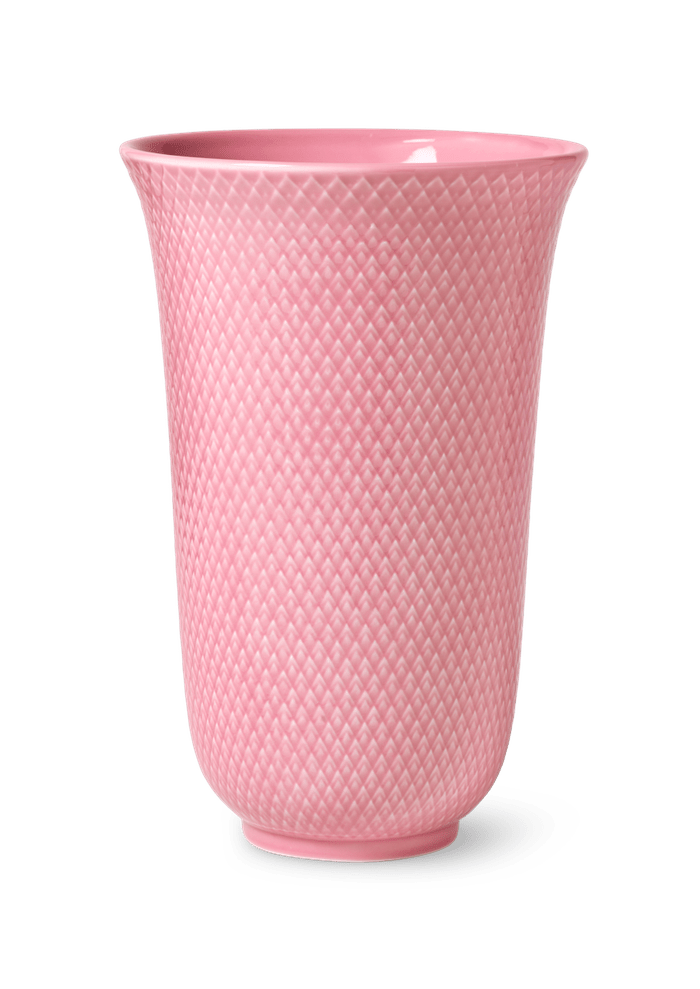 Rhombe Color Vase, Porcelain Rose