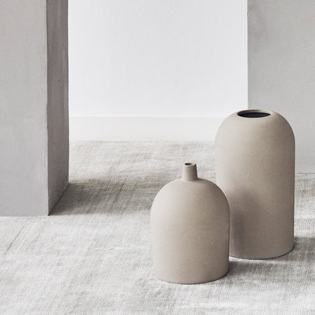 Small and medium Dome terracotta vases from Kristina Dam studio