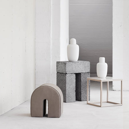 kristina dam studio pouf high quality leather