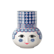 Bjørn Wiinblad Olga Vase, Blue, H: 7.9"
