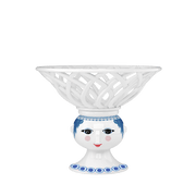 Bjørn Wiinblad Dora Fruit Bowl, Blue, Ø: 9.8"