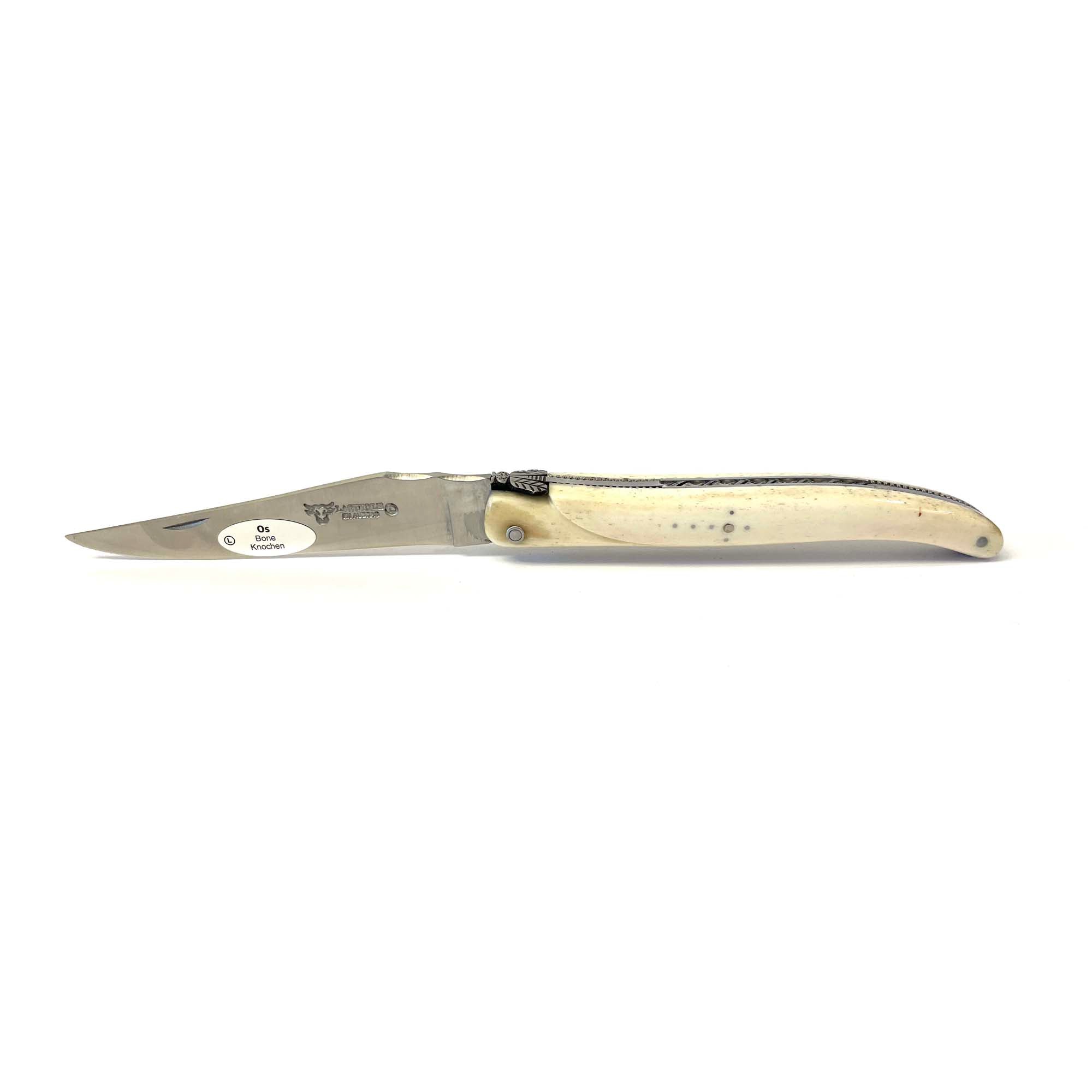 Laguiole en Aubrac La Perle Hand Carved Multipurpose Knife, Teak Wood, 4.75-Inches