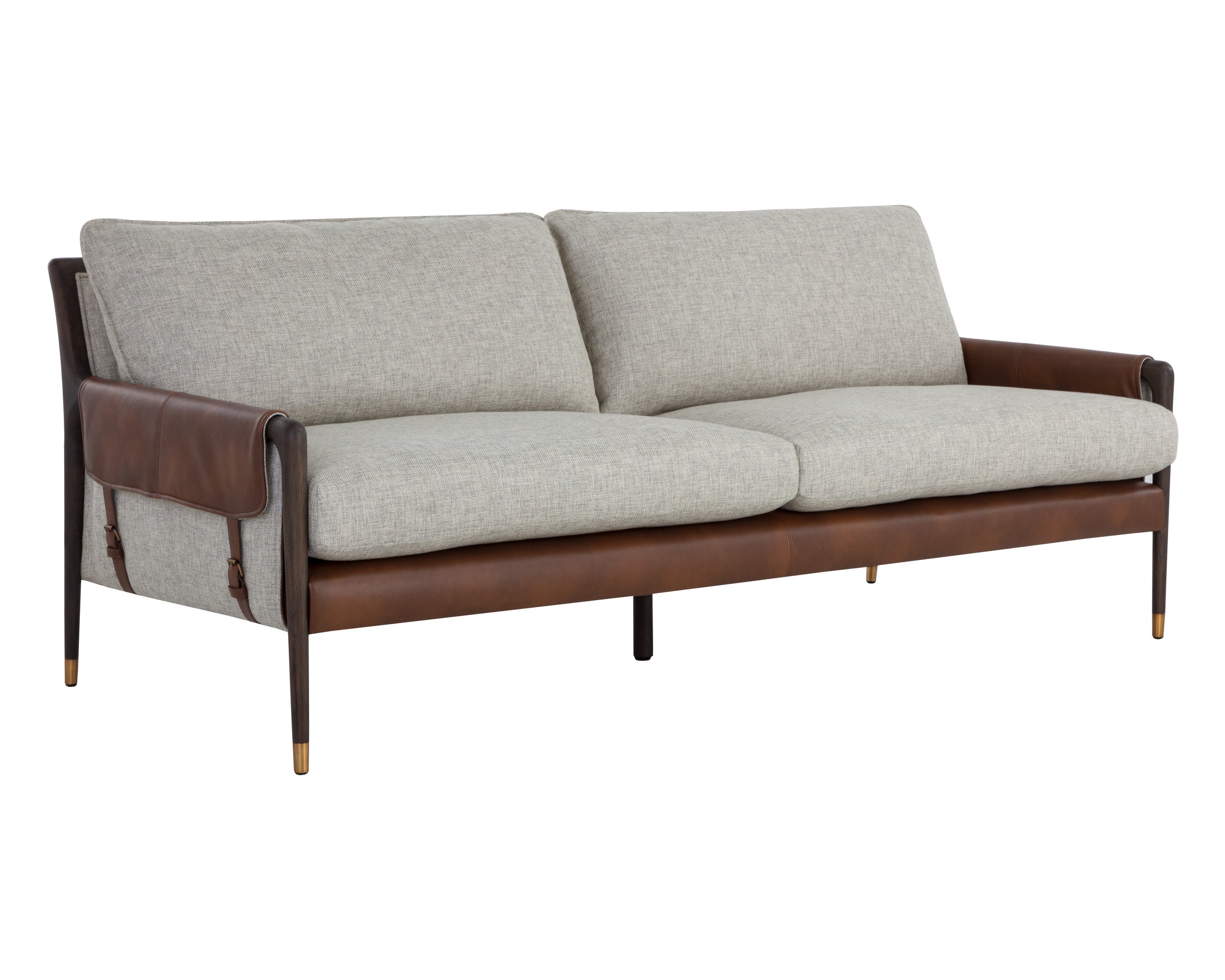 Mauti Sofa - Brown - Vault Fog/Bravo Cognac
