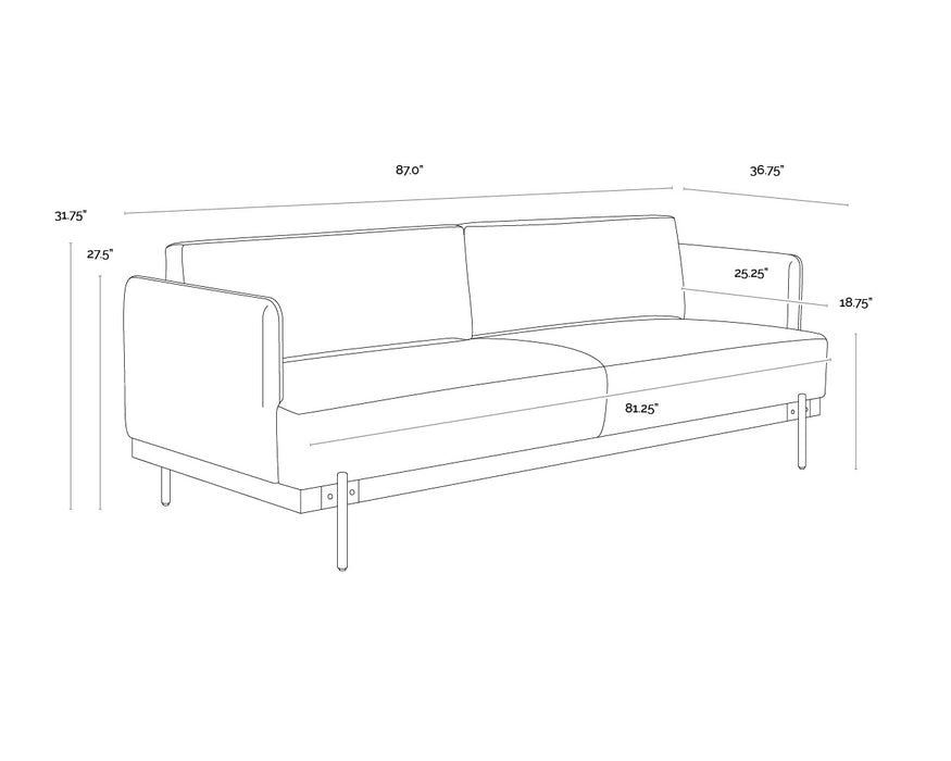 Saul Sofa - Shalimar Tobacco Leather