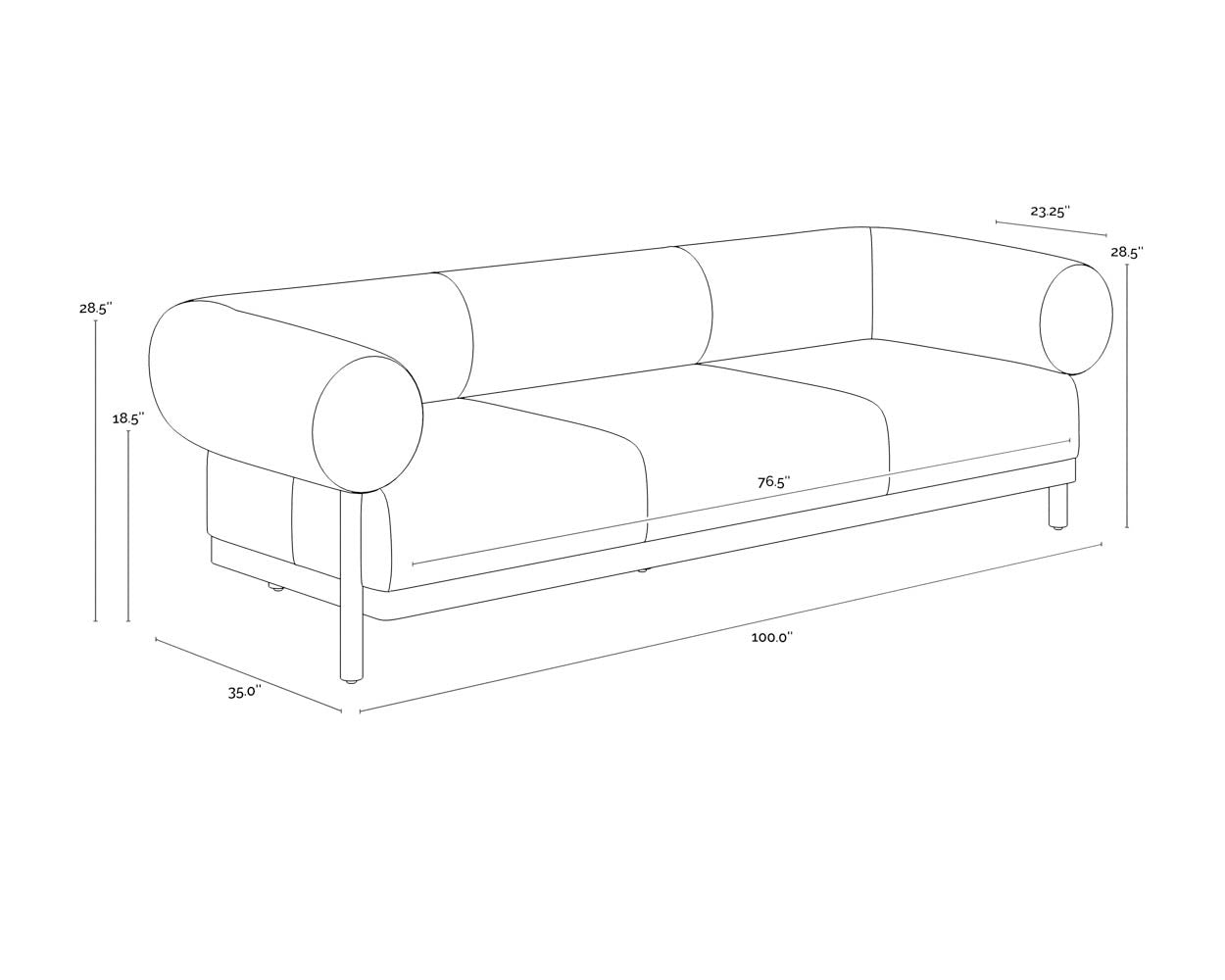 Bromley Sofa - Rustic Oak - Ludlow Sesame Leather