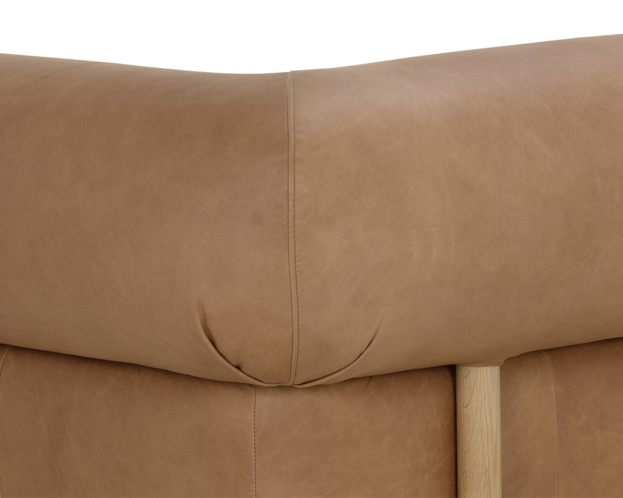 Bromley Sofa - Rustic Oak - Ludlow Sesame Leather