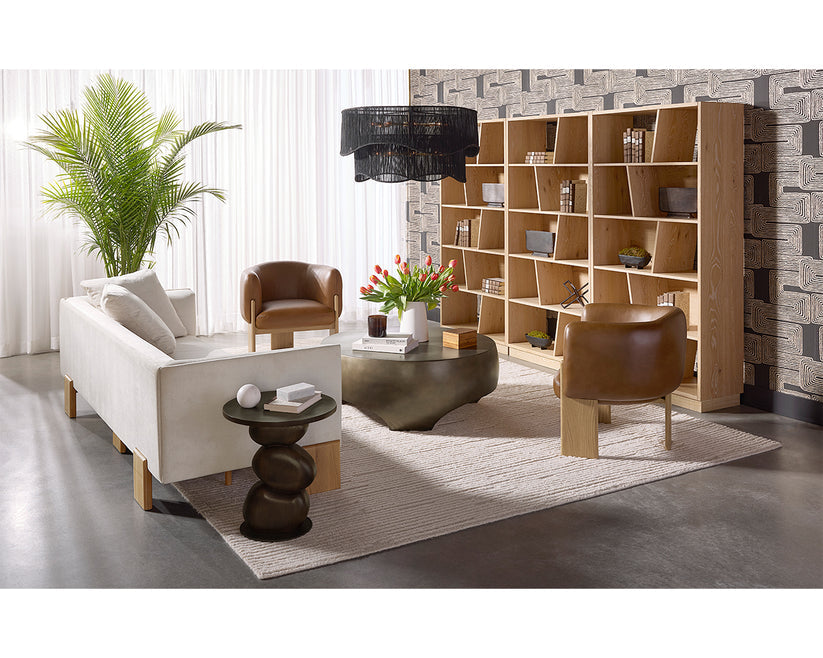 Paplo End Table - Medium Brown