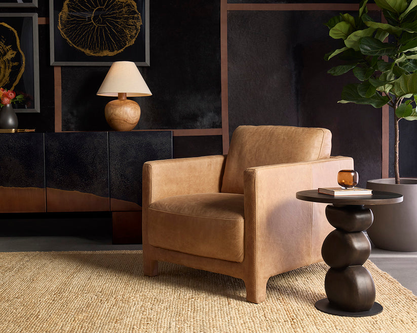Paplo End Table - Medium Brown