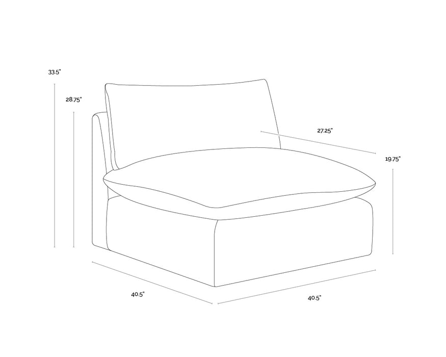 Reve Modular - Armless Chair