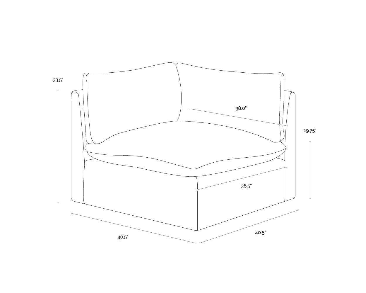 Reve Modular - Corner Chair