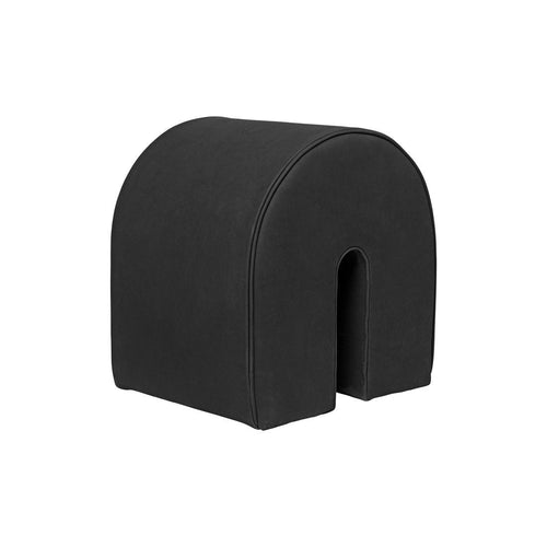 Kristina Dam Studio curved pouf black leather