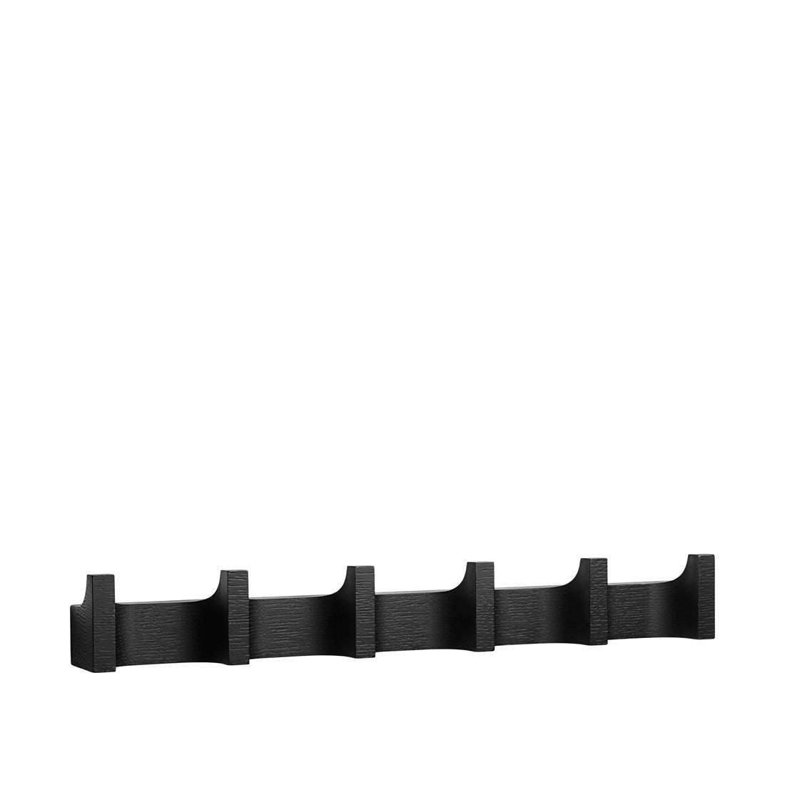 Column Coat Rack - Long Black Oak