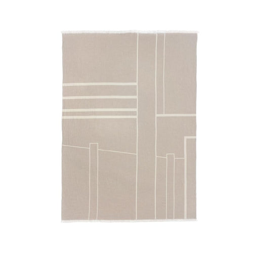 Kristina Dam Studio Architecture Throw, Beige/Off-White