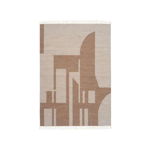 Kristina Dam Studio Contemporary Kelim Rug, 78x 55", Brown