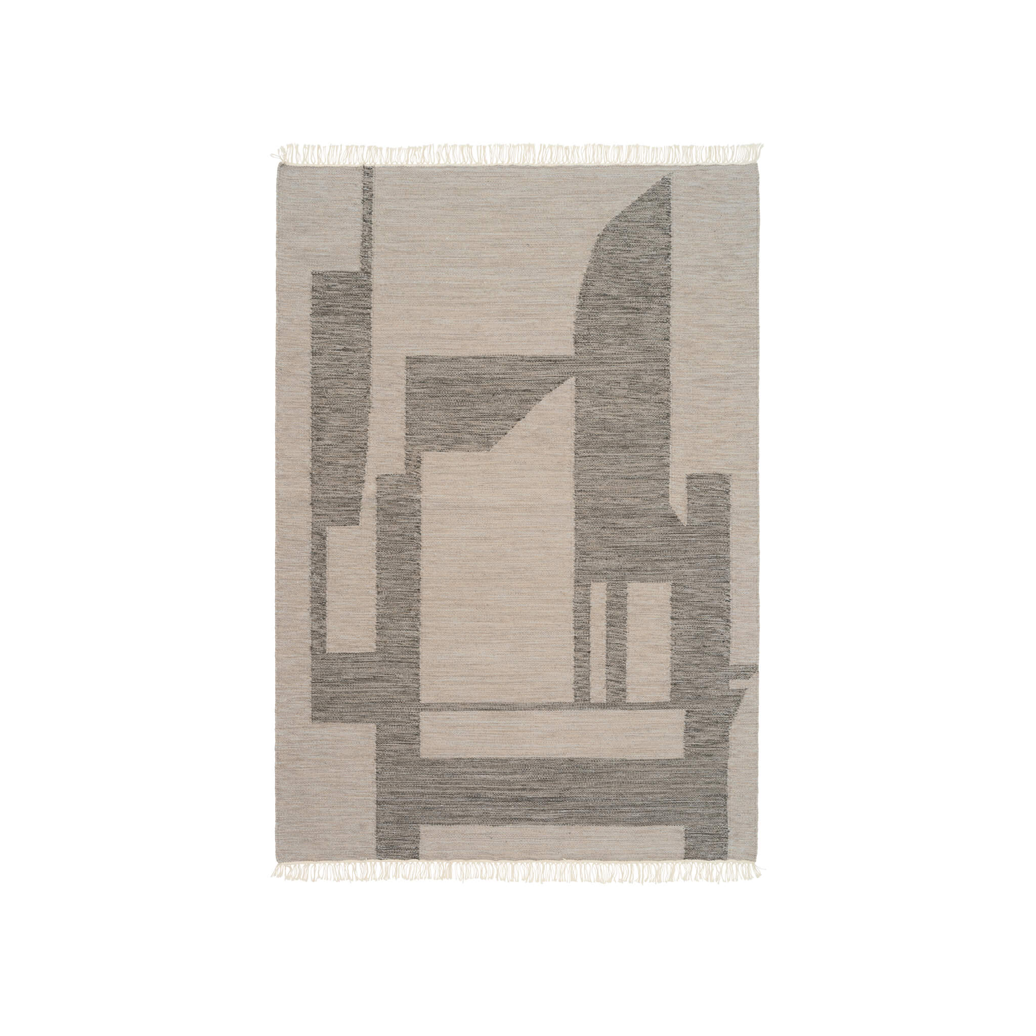 Contemporary Kelim Rug - 78 x 55" Beige