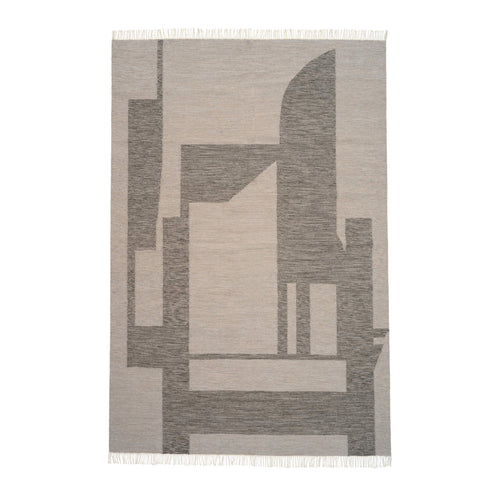 Kristina Dam Studio Contemporary Kelim Rug, 118 x 78", Beige