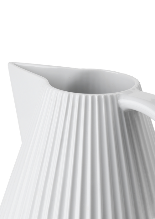 Lyngby Tura Jug Vase, White, 135.3 Oz