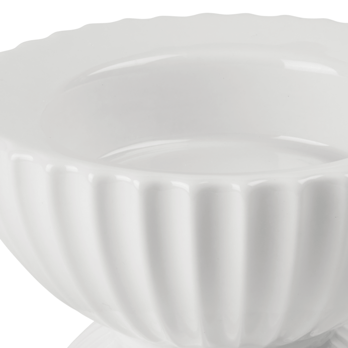 Lyngby Porcelæn Candleholder Tura, H: 3.9"