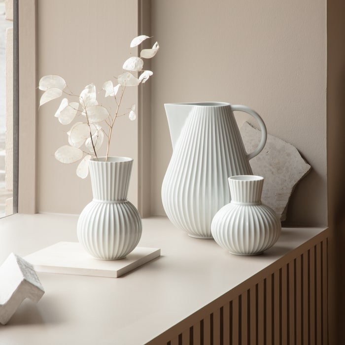 Lyngby Tura Vase, White