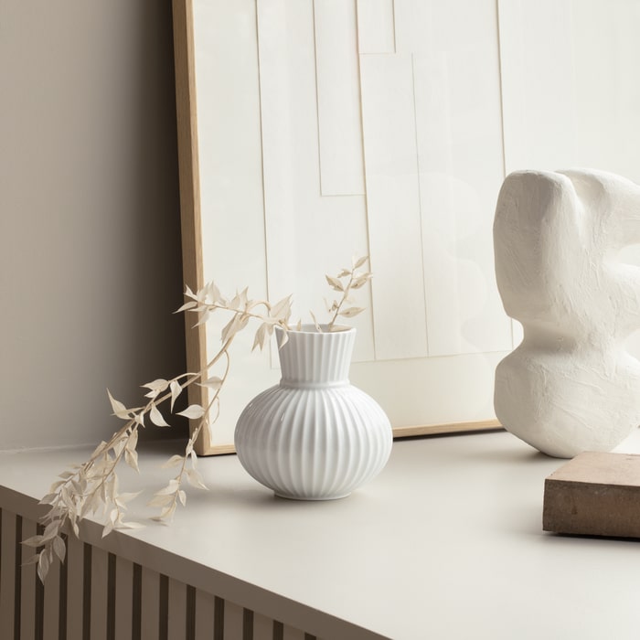 Lyngby Tura Vase, White