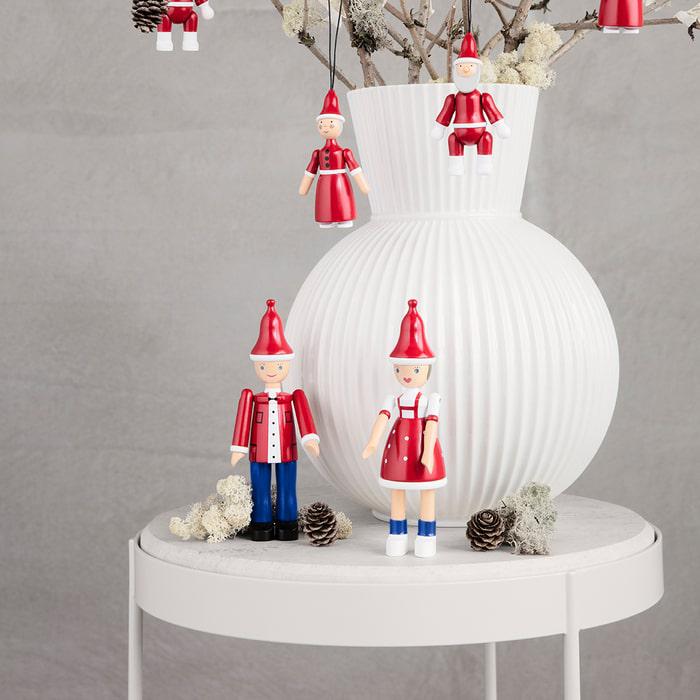 Kay Bojesen Christmas Ole, Red/Blue/White, H: 6.9"