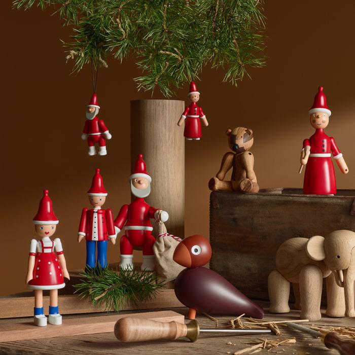 Kay Bojesen Christmas Ole, Red/Blue/White, H: 6.9"