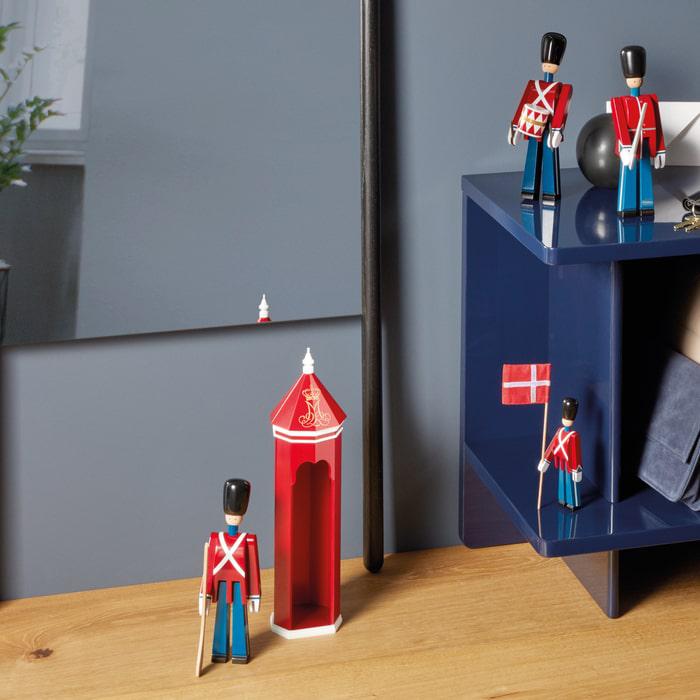 Kay Bojesen Sentry Box, Red/White, H: 14.2"