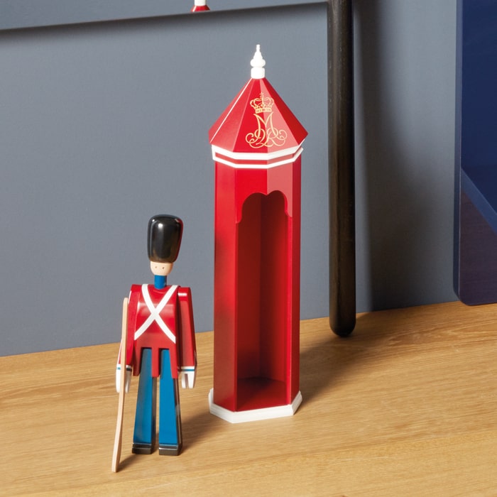 Kay Bojesen Sentry Box, Red/White, H: 14.2"
