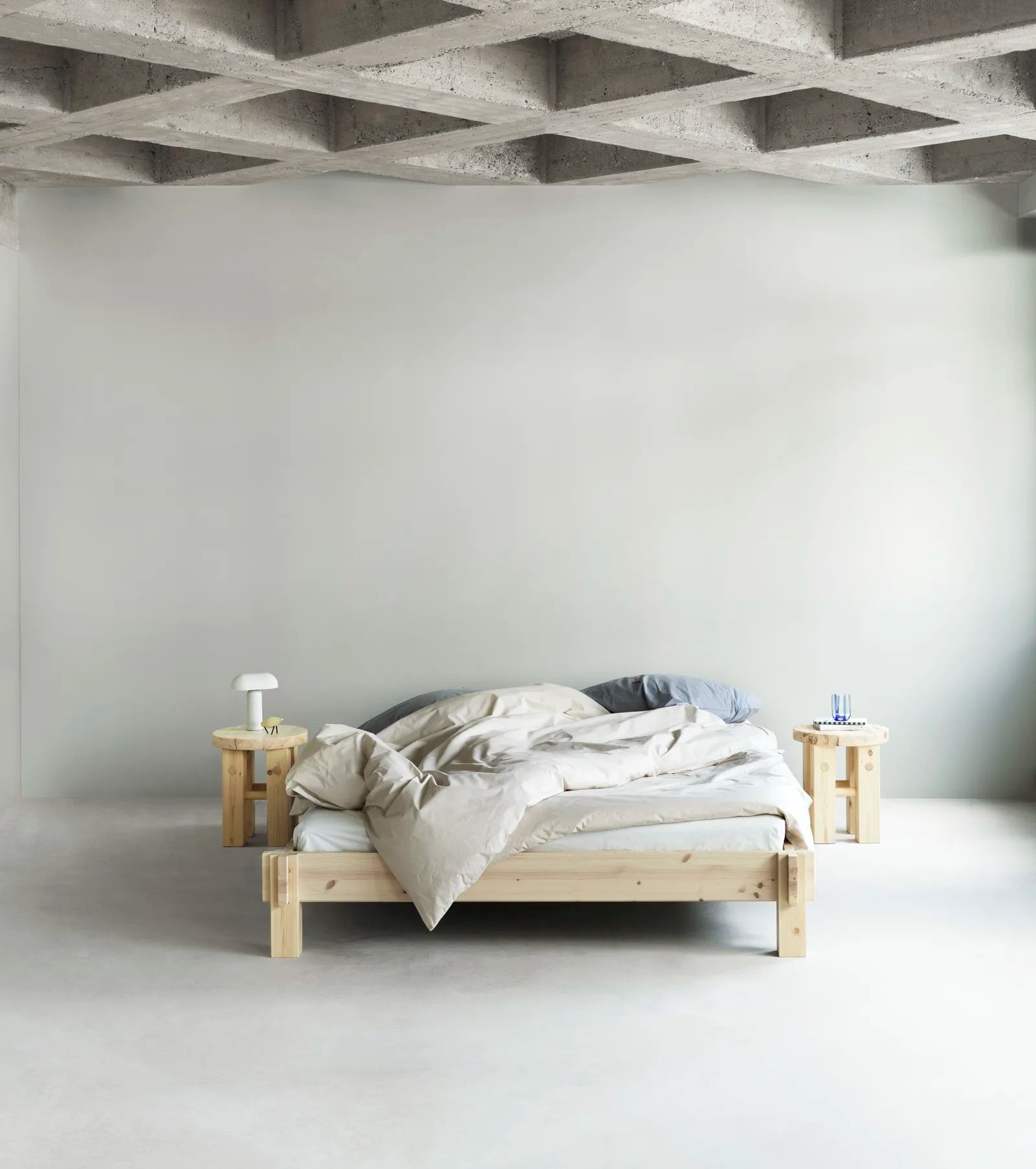 Notch Bed Frame 180 x 200 cm Pine