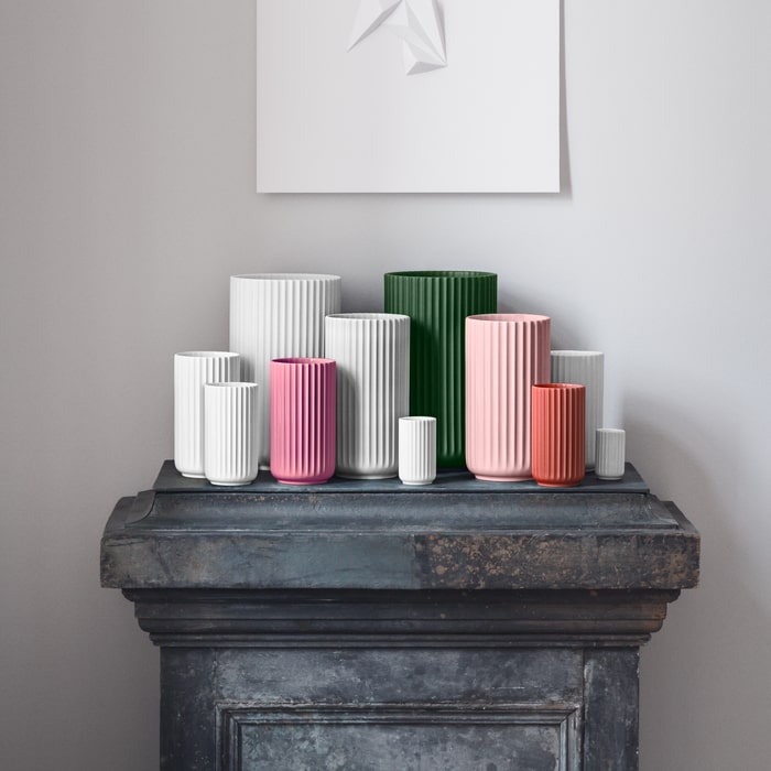 Lyngby Vase Porcelain Dark Green