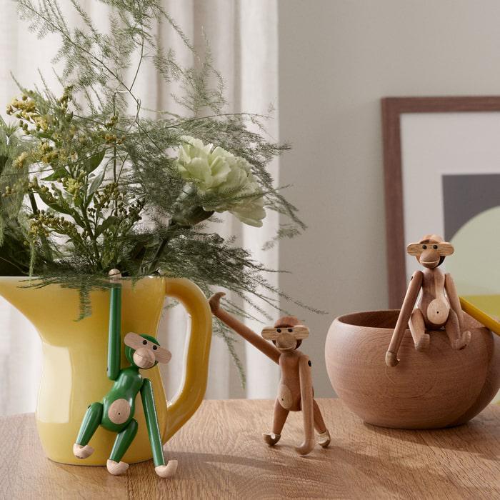 Kay Bojesen Vintage Monkey, Mini, Green, H: 3.7"