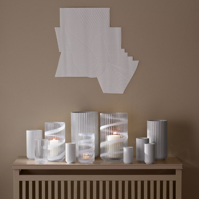 Lyngby Porcelæn Lyngby Vase, Swirl White