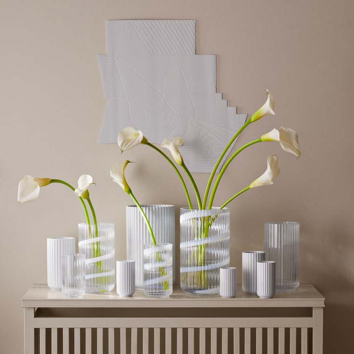 Lyngby Porcelæn Lyngby Vase, Swirl White