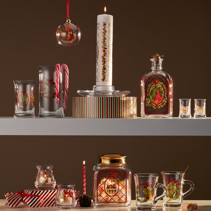 Holmegaard Christmas Biscuit Jar, H: 6.3"