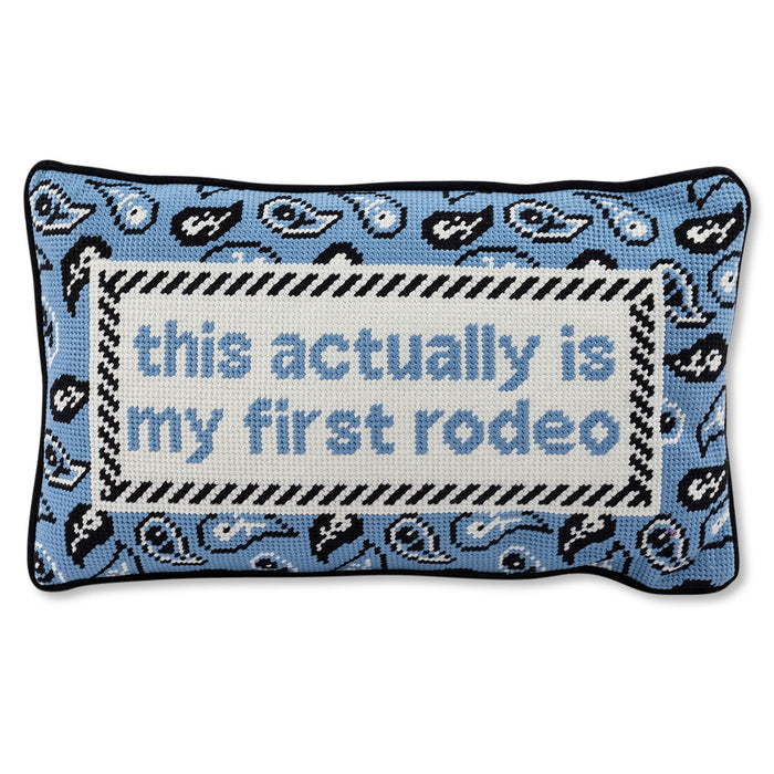 First Rodeo Needlepoint Pillow