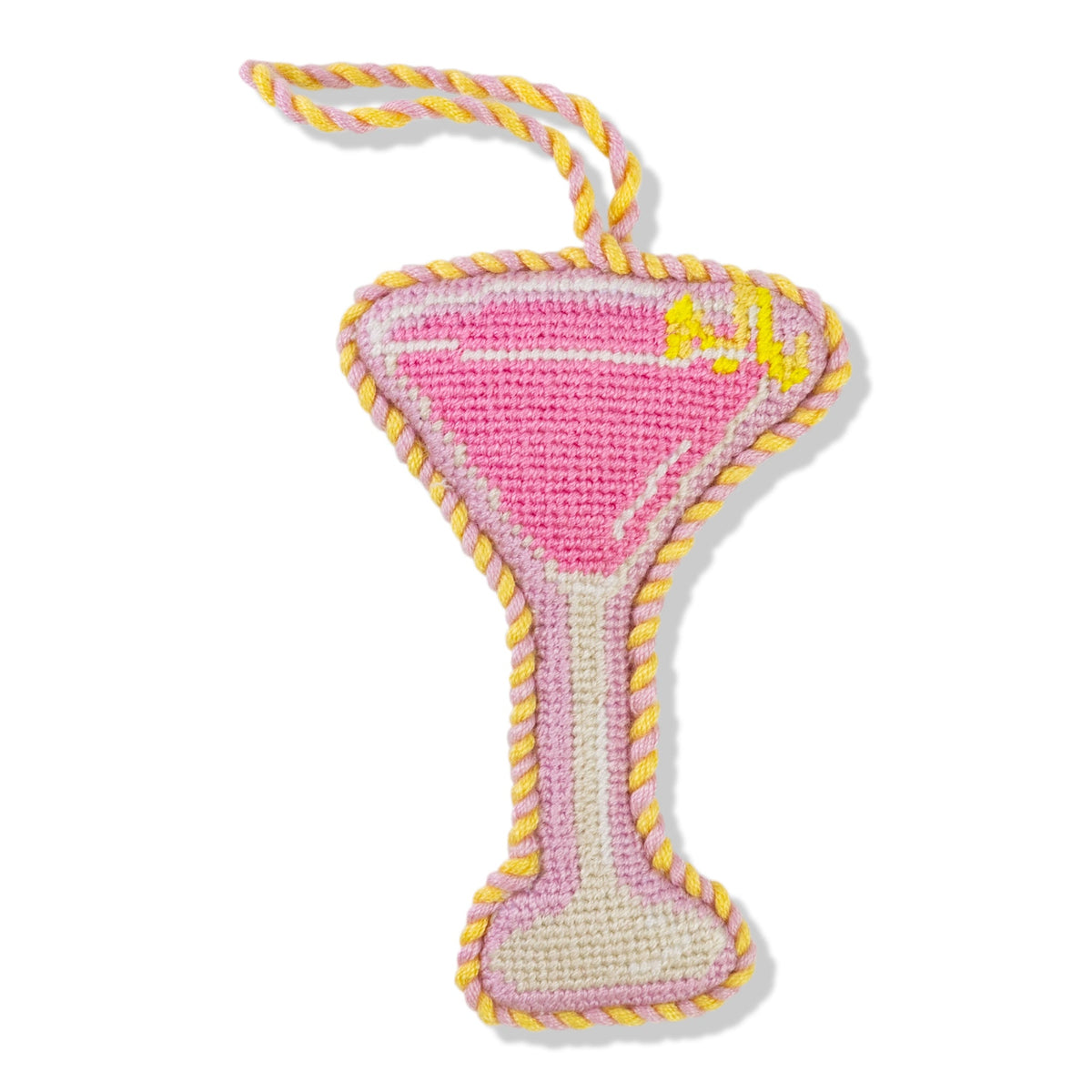 Needlepoint Icon Ornament - Cosmopolitan