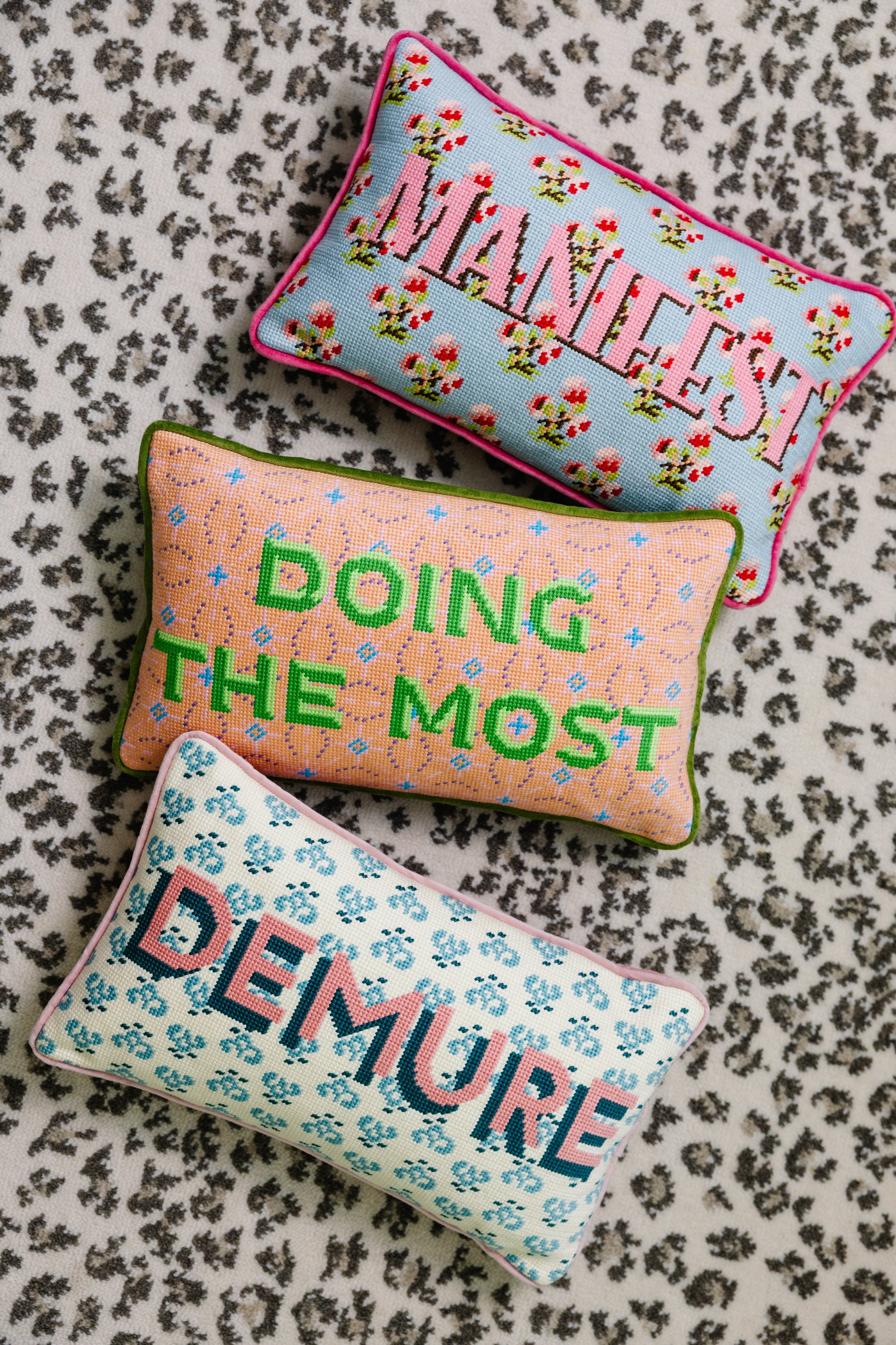 Manifest Needlepoint Pillow