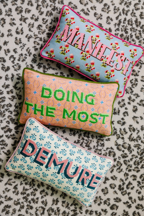 Manifest Needlepoint Pillow