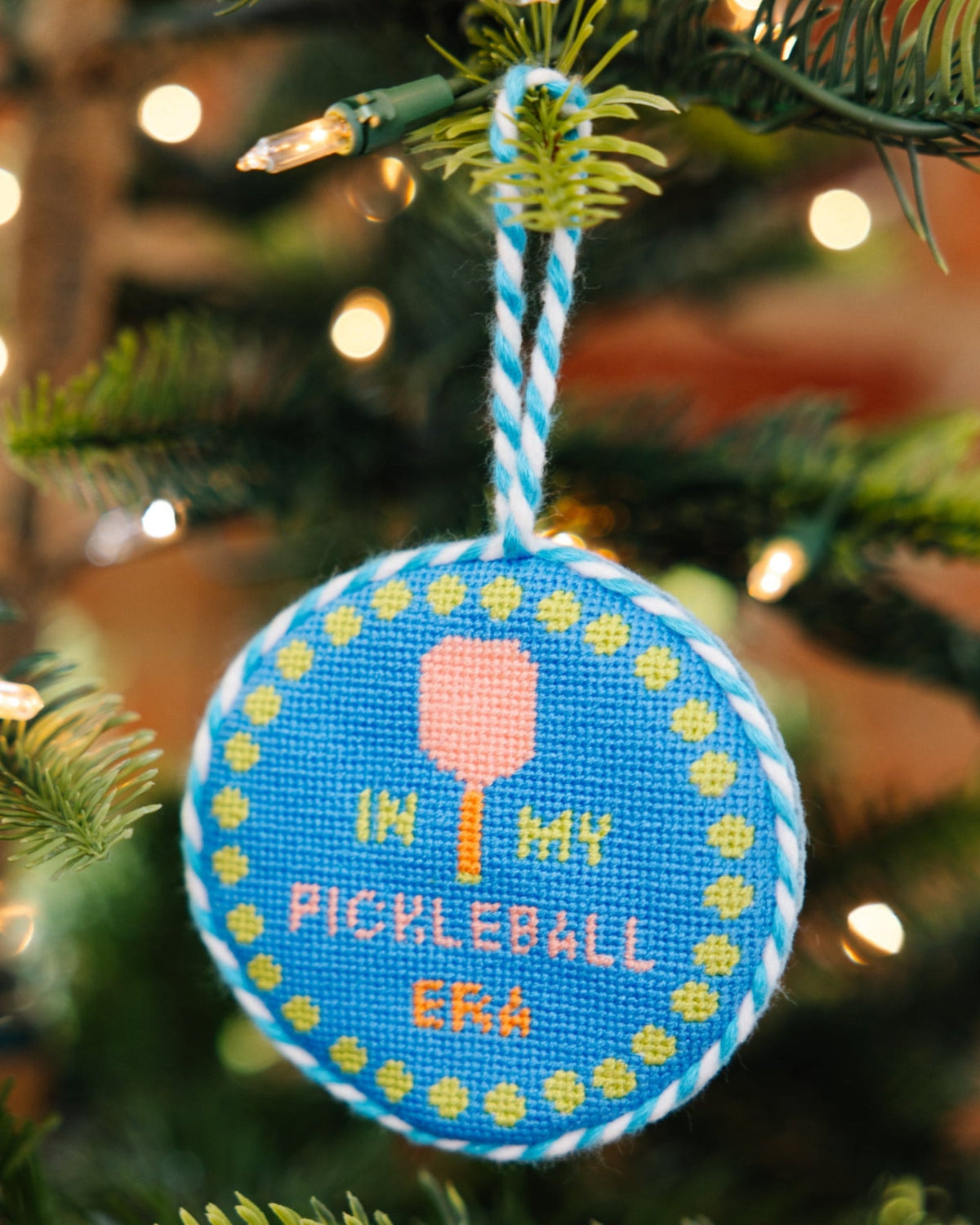 Needlepoint Ornament - Pickleball Era