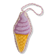 Needlepoint Icon Ornament - Ice Cream Cone