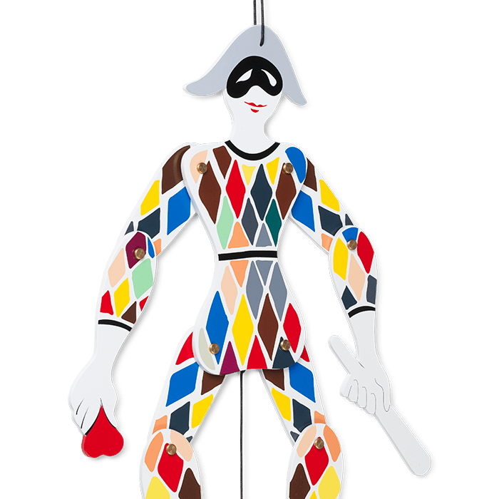 Kay Bojesen Harlequin Jumping Jack, Multi, H: 20.1"