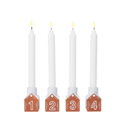 Kähler Gingerbread Advent Candle Holder, 4 Pcs.