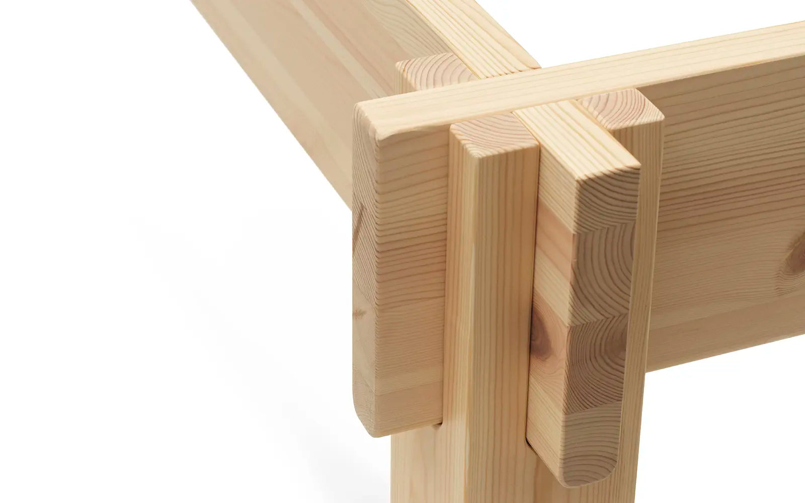 Notch Bed Frame 180 x 200 cm Pine
