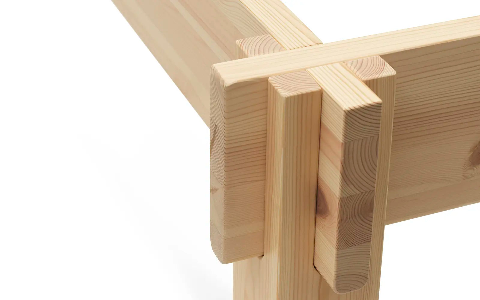 Notch Bed Frame 160 x 200 cm Pine