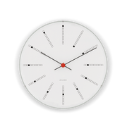 Arne Jacobsen Bankers Wall Clock, White, Large, Ø: 11.4"