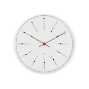 Arne Jacobsen Bankers Wall Clock Medium, White, Ø: 8.3"