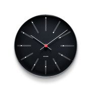 Arne Jacobsen Bankers Wall Clock, Black, Medium, Ø: 8.3"
