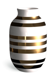 Kähler Omaggio Floor Vase, Brass, H: 19.7"