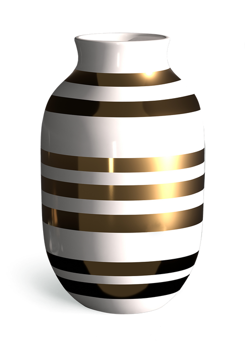 Kähler Omaggio Floor Vase, Brass, H: 19.7"
