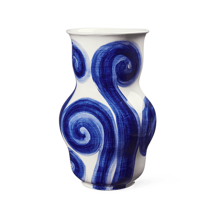 Kähler Tulle Vase, Blue, H: 8.9"